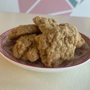 Galleta de avena y chocolate blanco